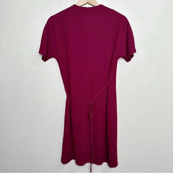 Aritzia Babaton  Womens Xsmall Wrap Burgundy Wallace Dress - Picture 13 of 13